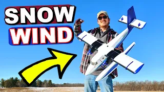 RC Plane Snow Take Off & Landing! - Eflite Twin Otter - TheRcSaylors