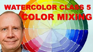 Color mixing and color wheel in watercolor. Beginner watercolour tutorial series by Jo eCartwright