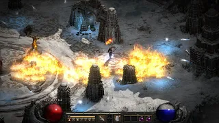 Diablo 2 Resurrected Hell Ancients as Meteorb sorc