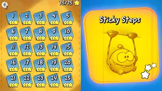 Cut the Rope Experiments - Chapter 3 - Sticky Steps (3 Stars) Walkthrough [iOS, Android]