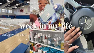 PRODUCTIVE WEEKLY VLOG| shop with me, zara finds, graduation rehearsals, high school week in my life