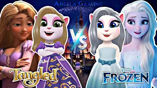 My Talking Angela 2 / Angela Vs Rapunzel Vs Elsa ❄️/ New Update Gameplay 💖✨