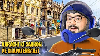 Karachi Ki Sarkon Pe Shapaterbaazi 🏍 | Ganji Bike Tales Karachi Edition | Junaid Akram