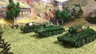 Курская битва макет с моделями танков и солдатами