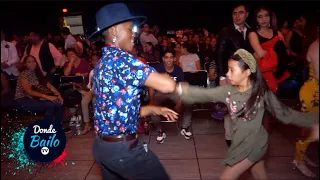 Girl and Colombian Dancing Salsa at Euroson Latino 2019