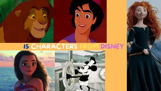 15 CHARACTERS FROM DISNEY