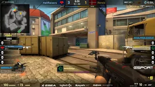 Heroic Snappi's Clutch with AK-47 on Overpass vs HellRaisers @ ESL Pro League Season 6 Europe