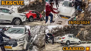 SLIDING CAR IN HEAVY SNOWFALL❄️ IN MANALI || CAR CRASHED 💥|| AJ TO JAAN CHALI JATI 5 BHAIYO KI 🥺