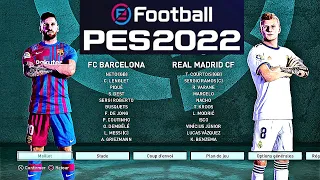 FC BARCELONA vs REAL MADRID | PES 2022 PS5 MOD Clasico Ultimate Difficulty 4K Texture HDR Next Gen