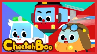 🚒🚑 Lets go! Cheetahboo's Car songs Compilation 🚓🚁 | Nursery rhymes | Kids song | #Cheetahboo