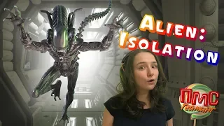 Девушка проходит Alien: Isolation - самые смешные моменты :D