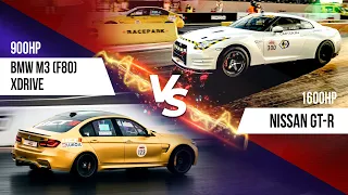 BMW M3 VS Nissan GT-R VS Porsche 911 Turbo S. Московская миля