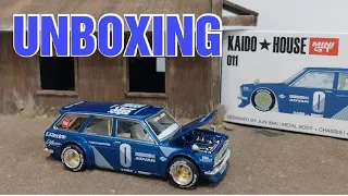 Unboxing Mini GT Kaido House Datsun 510 Wagon Widebody