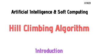 Hill Climing Algorithm in Hindi | Artificial Intelligence
