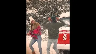 Romantic snowball Fight with Tim & Elizabeth
