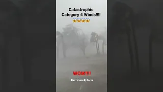 Insane Footage of Category 4 130+mph Winds from Hurricane Ian Slamming  Port Charlotte, Florida