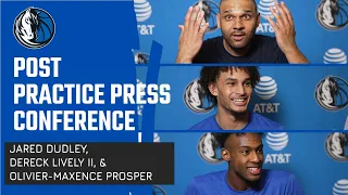 Jared Dudley, Dereck Lively II, Olivier-Maxence Prosper | Practice Press Conference