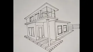 How to Draw a house.Trdraw25