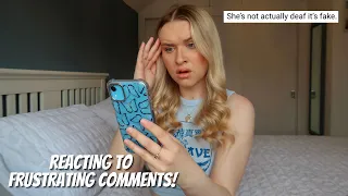 Reacting to FRUSTRATING Comments About Being Deaf