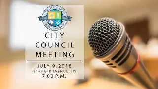 Aiken City Council Meeting July 9, 2018