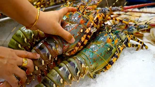 AMAZING GIANT LOBSTER BBQ | Thai Seafood