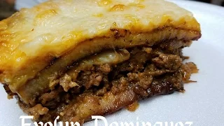 Como hacer un Pastelón Puertorriqueño ,Pinon