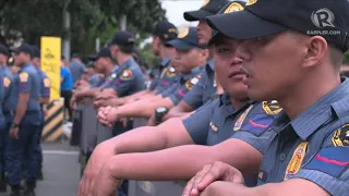 Scenes from Roxas Boulevard before Xi wreath-laying ceremony