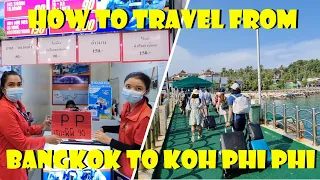 Bangkok to Koh Phi Phi Flight to Krabi and Boat to the Island 🇹🇭 Thailand #kohphiphi