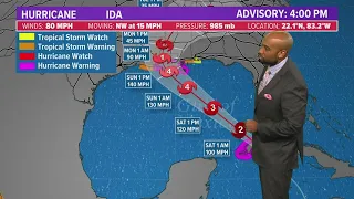 Hurricane Ida update: Storm could strengthen into Category 4 hurricane