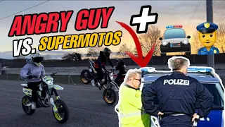 ANGRY GUY & POLICE vs. SUPERMOTOS 🚨 | SPOTDAY