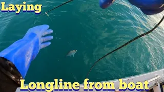 Long Lining fishing from boat