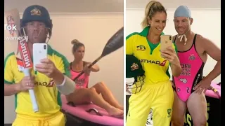 Watch: David Warner shares hilarious video wearing wife Candice's old racing costume