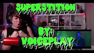 VOCAL RUNS FOR DAYS!!!!!!!!!!!! Blind reaction to Voiceplay - Superstition Ft. Omar Cardona