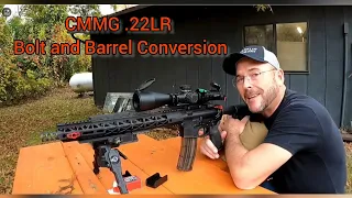 CMMG .22LR AR15 Barrel and bolt Conversion kit, Norma Tac22 accuracy testing