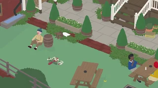 Untitled Goose Game - Making the old man fall on his bum