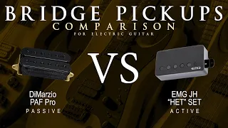 DiMarzio PAF PRO vs EMG JH HET SET - Bridge Guitar Pickup Comparison Tone Demo