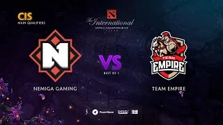 Nemiga Gaming vs Team Empire, TI9 Qualifiers CIS, bo1 [RAMZES666 & Maelstorm]