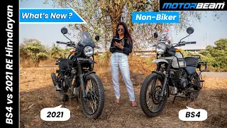 Can A Non-Biker Identify Differences? Royal Enfield Himalayan 2021 vs BS4 | MotorBeam