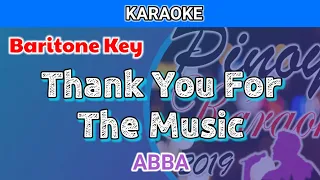 Thank You For The Music by ABBA (Karaoke : Baritone Key)