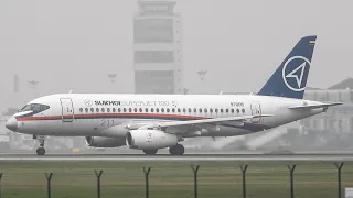 PROTOTYPE | Sukhoi Civil Aviation Sukhoi Superjet 100 Takeoff From Belgrade Airport