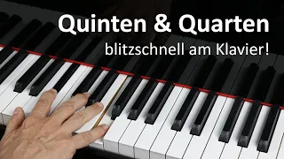 Einfacher Trick: wie du Quinten & Quarten blitzschnell am Klavier findest!