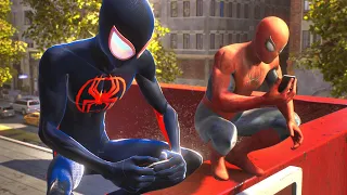 Peter and Miles Help New York with NWH Final Swing Suit and ITSV Suit - Spider-Man 2 PS5