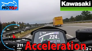 Kawasaki Z900 (2021) - ACCELERATION - GPS measured