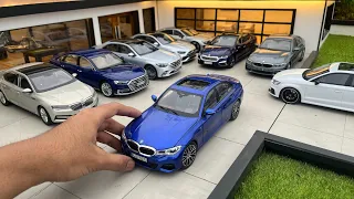 Parking German Sedans Diecast Model Cars at Mini House | 1:18 Scale Cars Collection