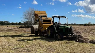 Trying out bridon net wrap on the Vermeer baler