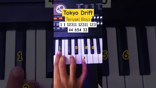 Tokyo Drift - Fast & Furious (Easy Piano Tutorial) #viral #shorts
