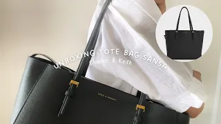 Charles & Keith UNBOXING | Tote Bag Sansa | Black