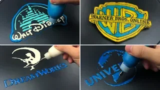 Hollywood Studio Logos Pancake Art: Disney, DreamWorks, Warner Bros, Universal