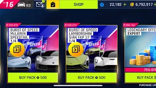 Asphalt - 9 Buying Burst of Speed packs