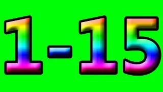Simple Learning to Count to 15 Counting 1-15 Rainbow Numbers Toddlers Preschool Kids Children
